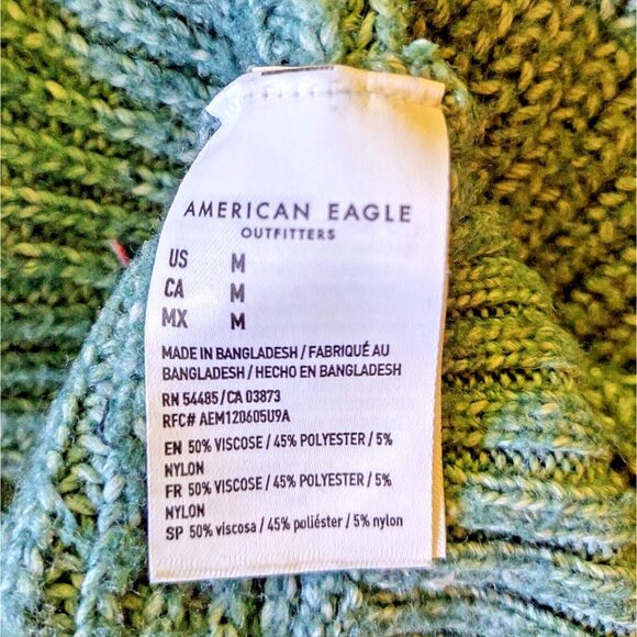 American Eagle Outfitters Turtleneck Sweater Green Women Size Medium - Picture 7 of 7